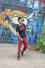 Load image into Gallery viewer, BeenFresh Varsity Tee Black &amp; Red
